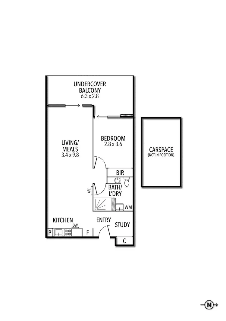 Floorplan of Homely apartment listing, 203/19 Pentridge Boulevard, Coburg VIC 3058