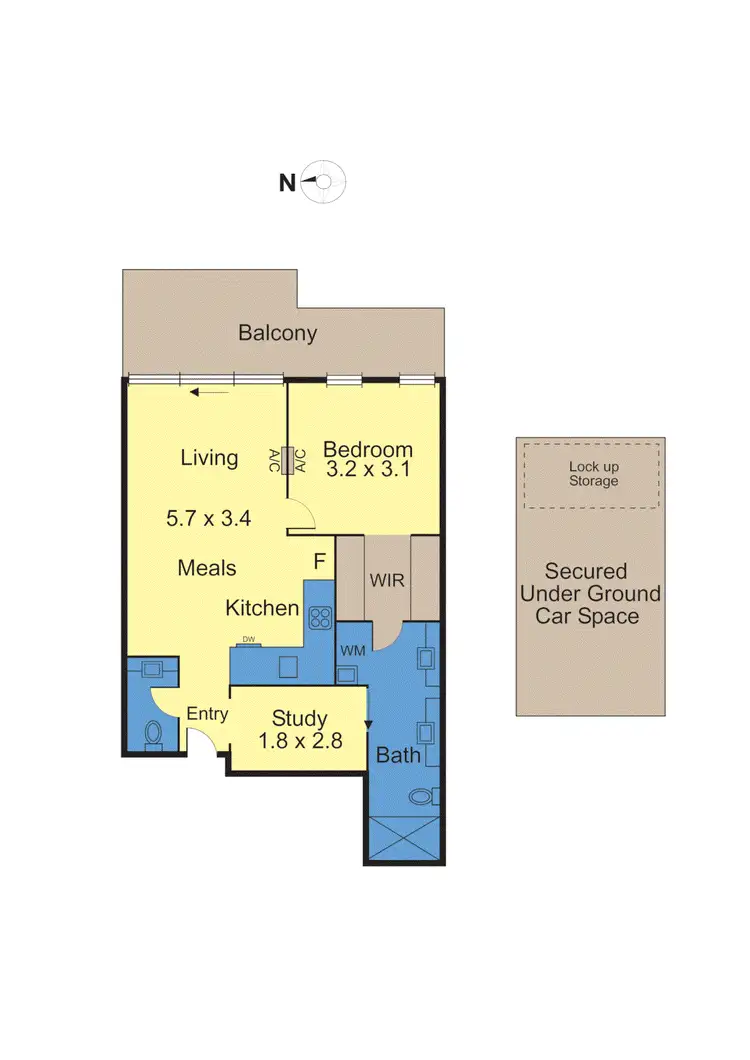 Floorplan of Homely apartment listing, 206/6 Lisson Grove, Hawthorn VIC 3122