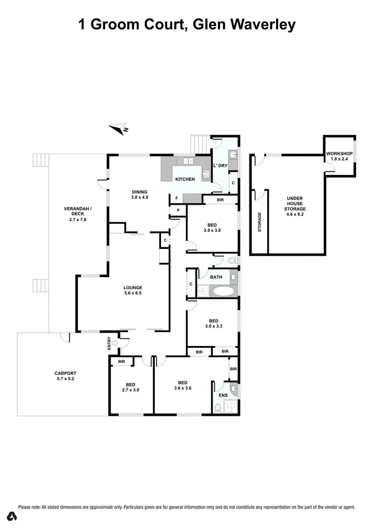 Floorplan of Homely house listing, 1 Groom Court, Glen Waverley VIC 3150