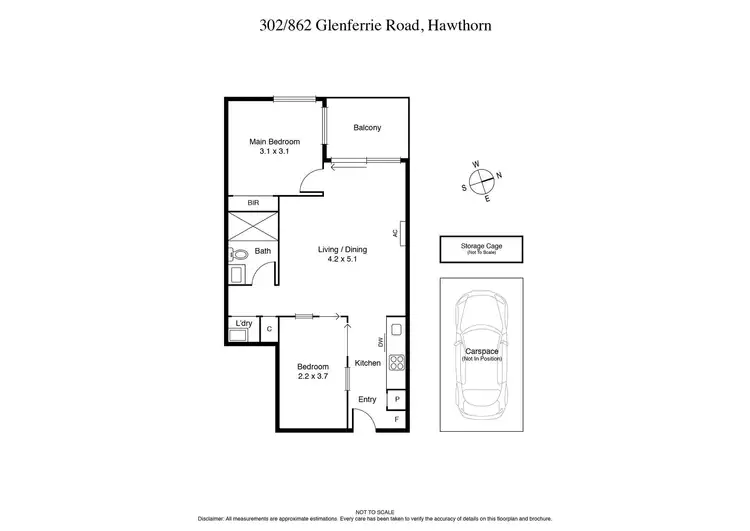 Floorplan of Homely apartment listing, 302/862 Glenferrie Road, Hawthorn VIC 3122