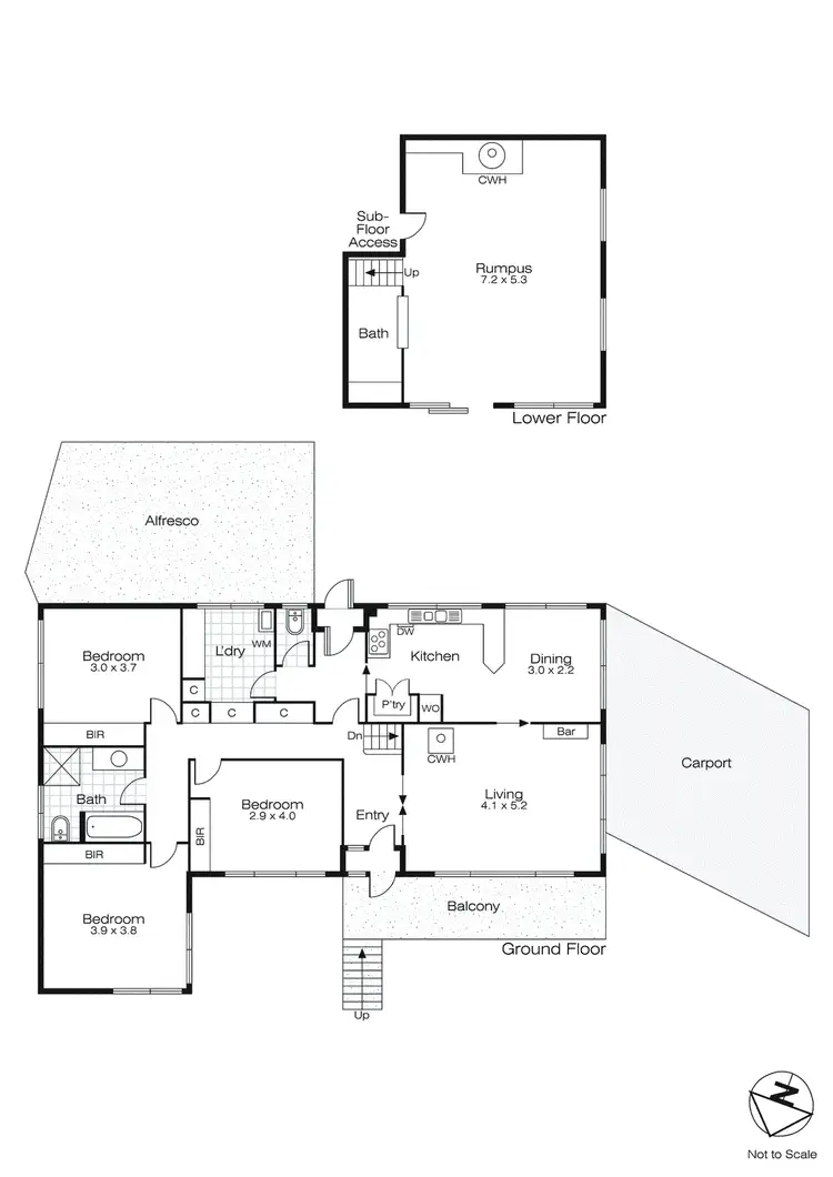 Floorplan of Homely house listing, 1 Robert Drive, Ballarat North VIC 3350