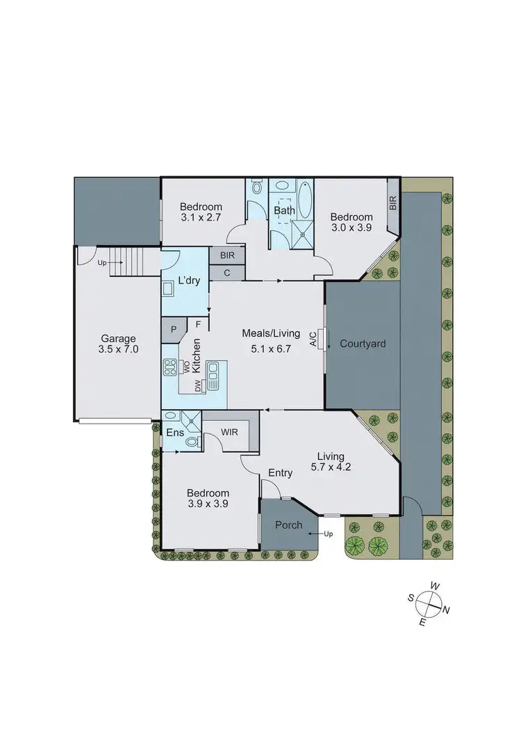 Floorplan of Homely unit listing, 2/1 McCubbin Street, Burwood VIC 3125