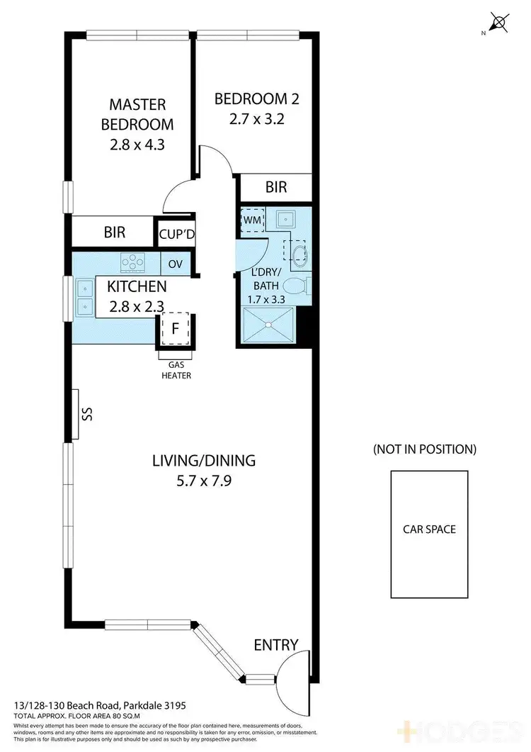 Floorplan of Homely unit listing, 13/128-130 Beach Road, Parkdale VIC 3195