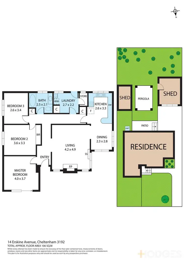 Floorplan of Homely house listing, 14 Erskine Avenue, Cheltenham VIC 3192