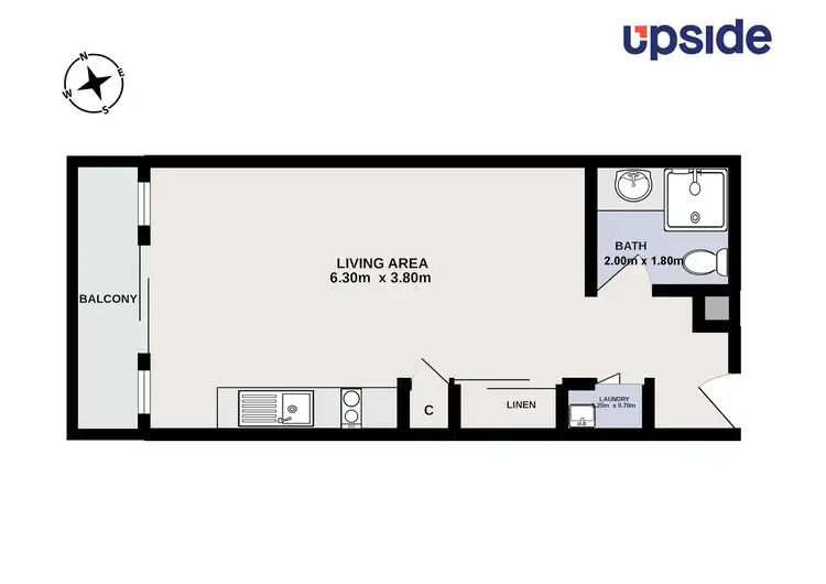 Floorplan of Homely unit listing, 709/67 Watt Street, Newcastle NSW 2300