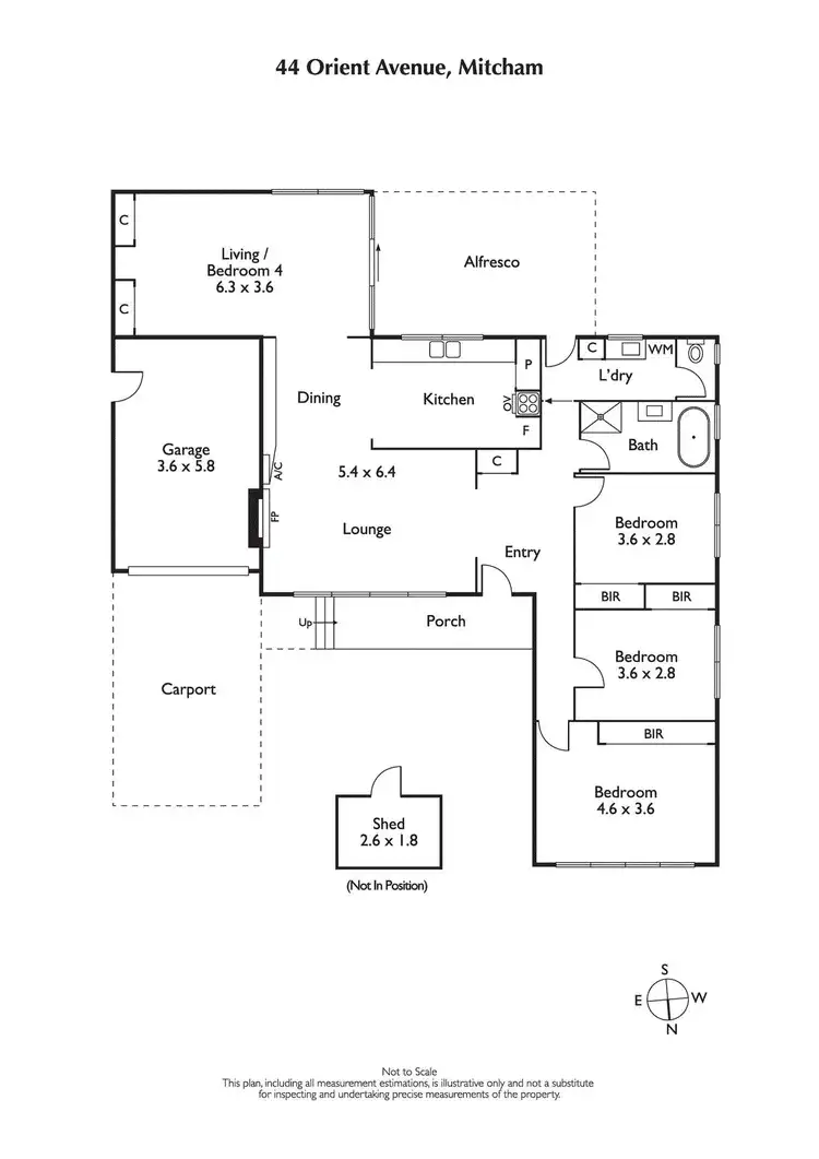 Floorplan of Homely house listing, 44 Orient Avenue, Mitcham VIC 3132