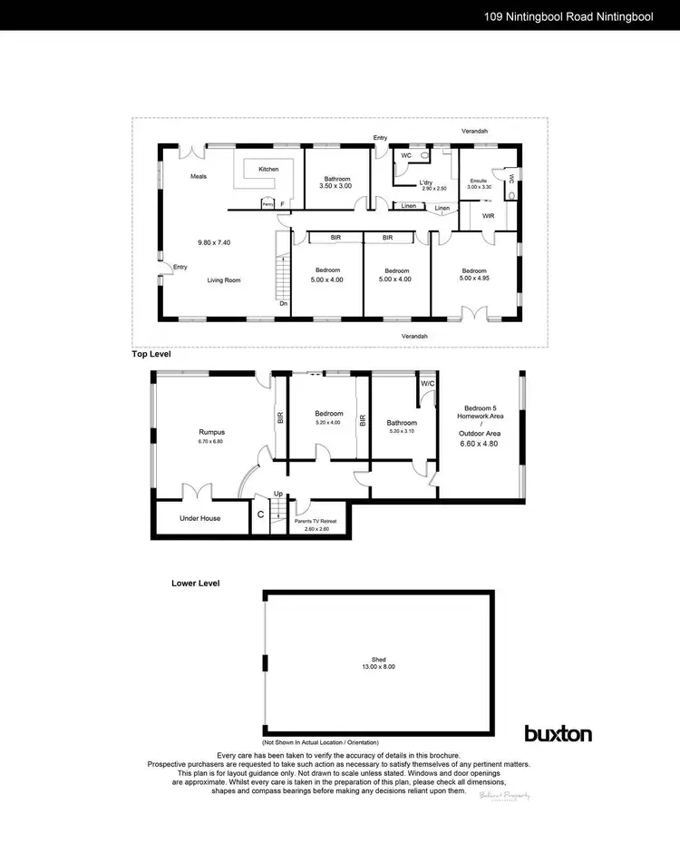 Floorplan of Homely house listing, 109 Nintingbool Road, Nintingbool VIC 3351