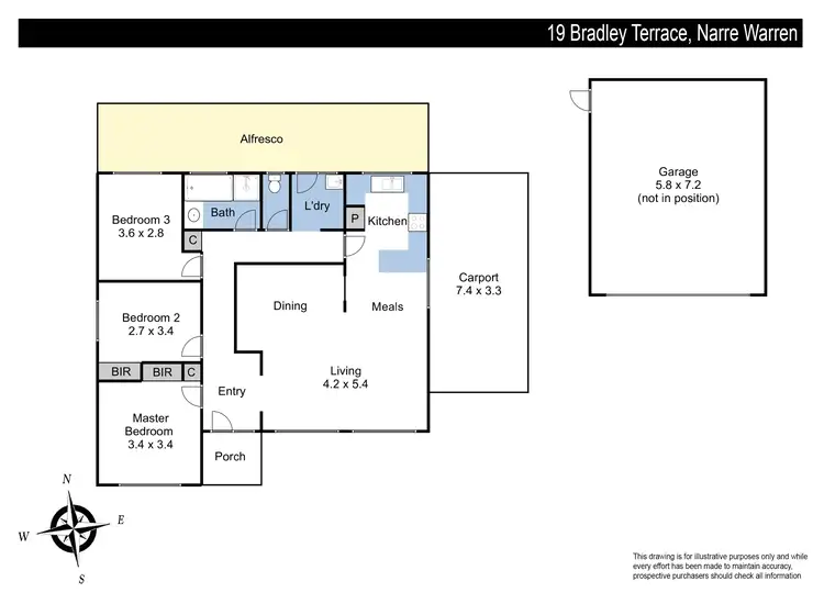 Floorplan of Homely house listing, 19 Bradley Terrace, Narre Warren VIC 3805