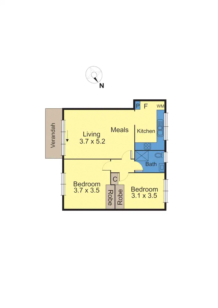 Floorplan of Homely apartment listing, 4/82 Campbell Road, Hawthorn East VIC 3123