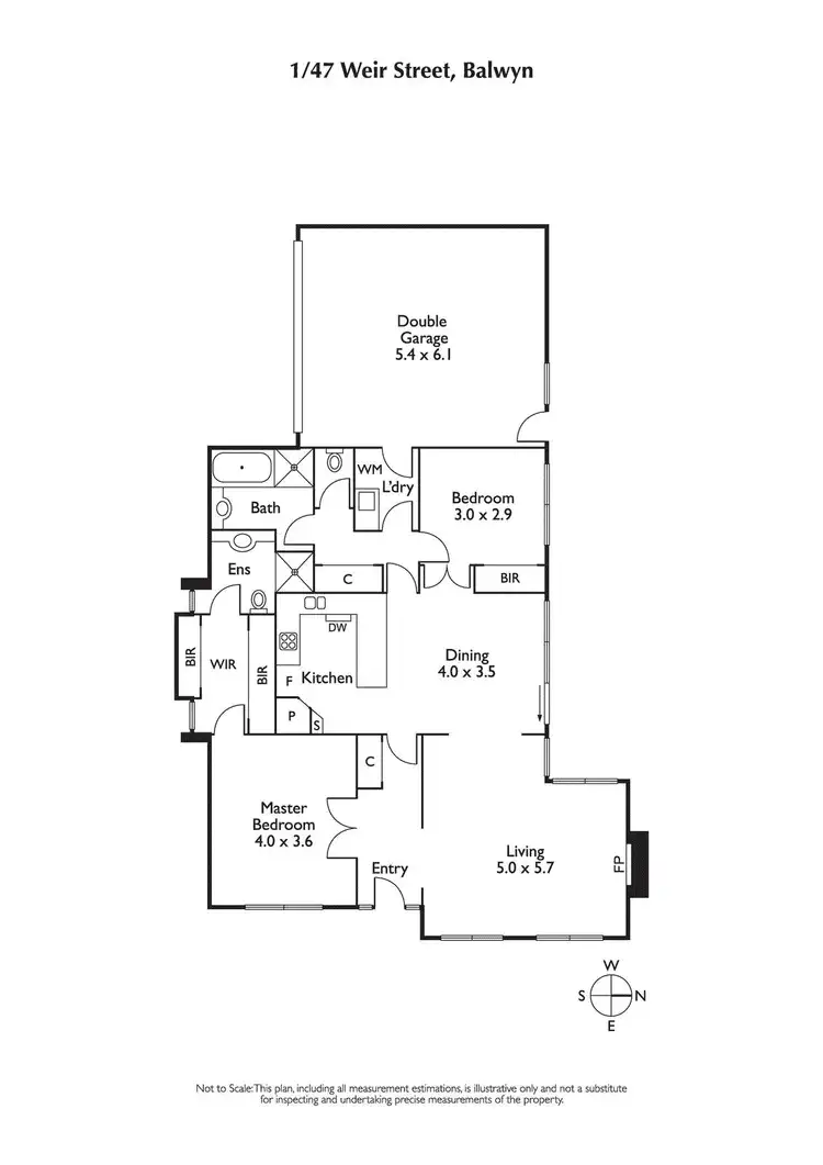 Floorplan of Homely villa listing, 1/47 Weir Street, Balwyn VIC 3103