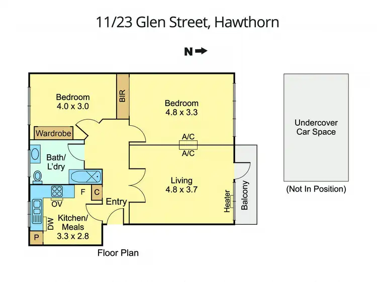 Floorplan of Homely apartment listing, 11/23 Glen Street, Hawthorn VIC 3122