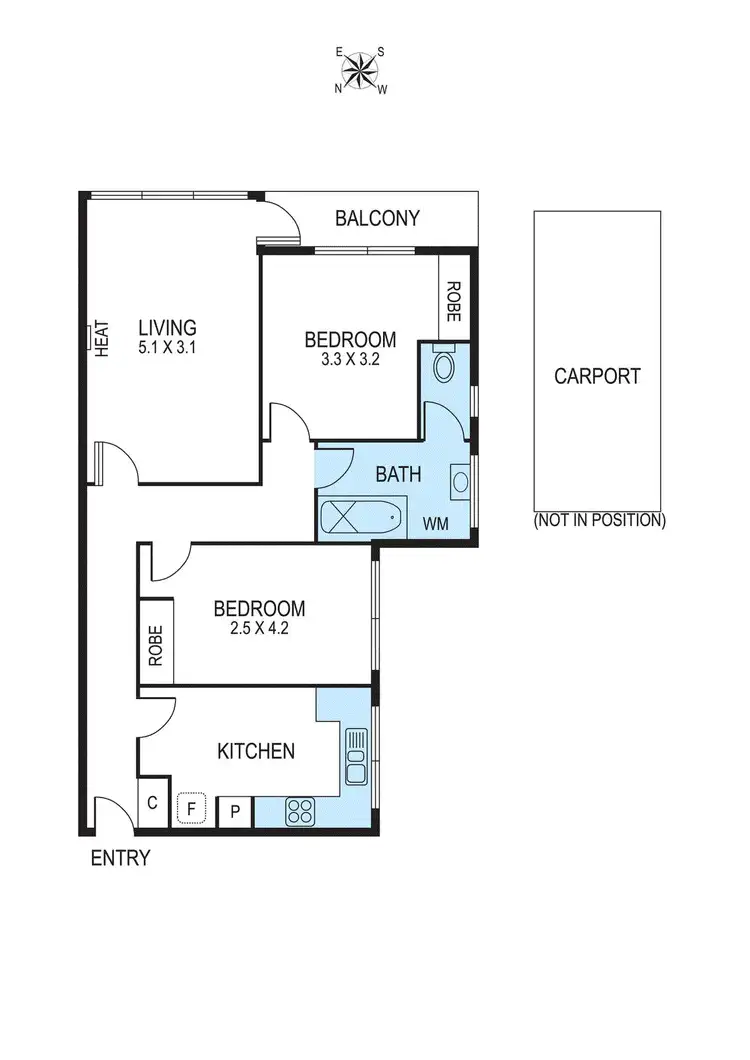 Floorplan of Homely apartment listing, 6/13 Emily Street, Carnegie VIC 3163