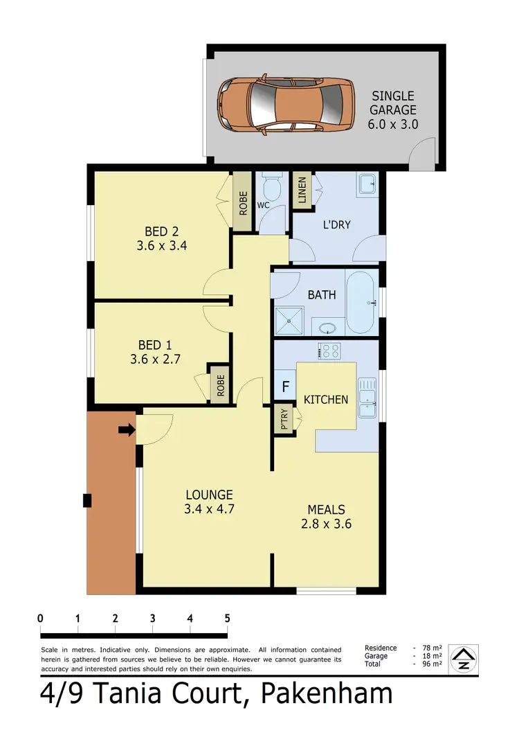 Floorplan of Homely unit listing, 4/9 Tania Court, Pakenham VIC 3810