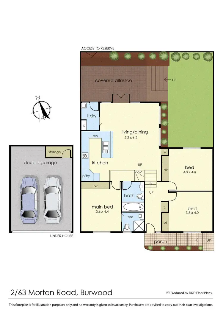 Floorplan of Homely townhouse listing, 2/63 Morton Road, Burwood VIC 3125