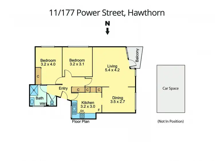 Floorplan of Homely apartment listing, 11/177 Power Street, Hawthorn VIC 3122