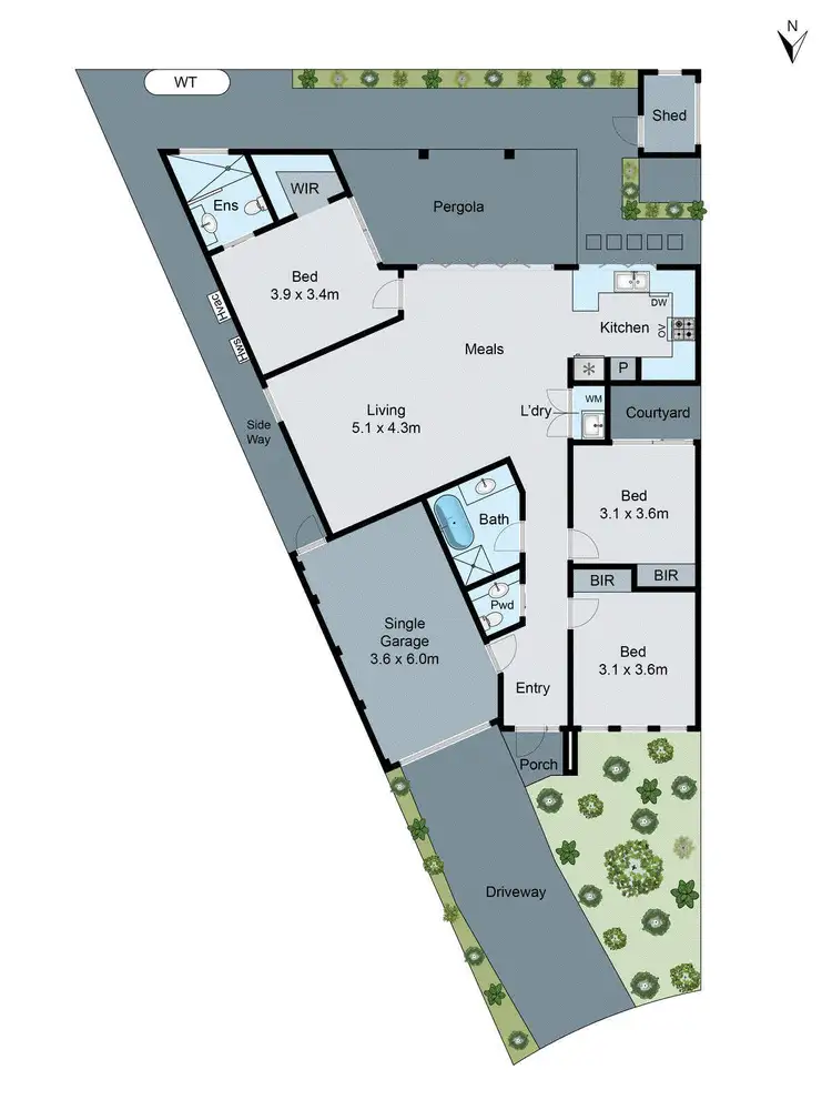 Floorplan of Homely townhouse listing, 8A Barwon Court, Clayton South VIC 3169