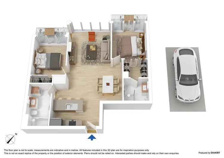 Floorplan of Homely apartment listing, 215/22 Kavanagh Street, Southbank VIC 3006