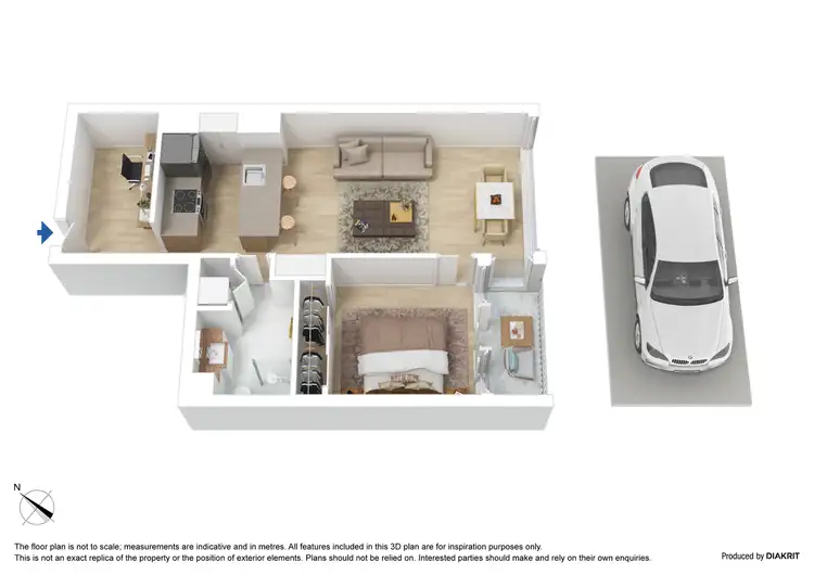 Floorplan of Homely apartment listing, 1906/63 Whiteman Street, Southbank VIC 3006