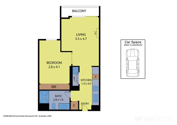 Floorplan of Homely apartment listing, D208/460 Victoria Street, Brunswick VIC 3056
