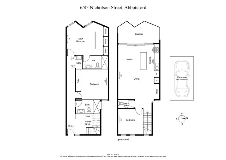 Floorplan of Homely townhouse listing, 6/85 Nicholson Street, Abbotsford VIC 3067