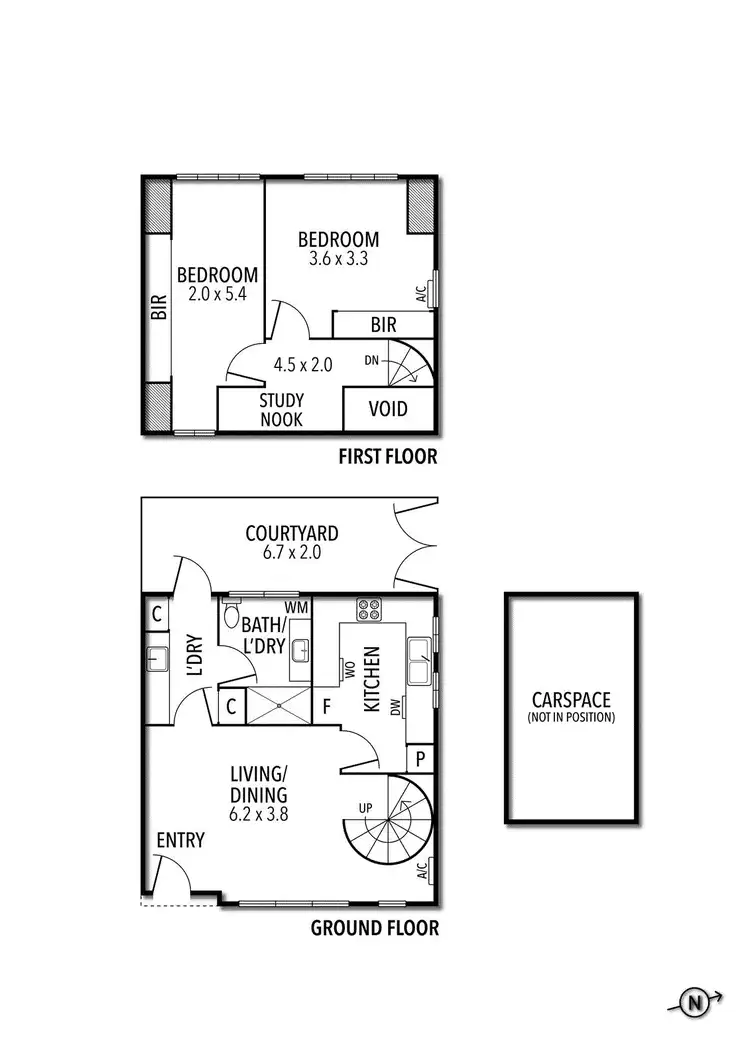 Floorplan of Homely townhouse listing, 4/17 Barkly Street, Brunswick East VIC 3057