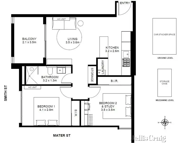 Floorplan of Homely apartment listing, 201/6 Mater Street, Collingwood VIC 3066