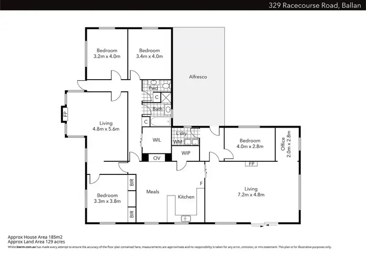 Floorplan of Homely house listing, 329 Racecourse Road, Ballan VIC 3342