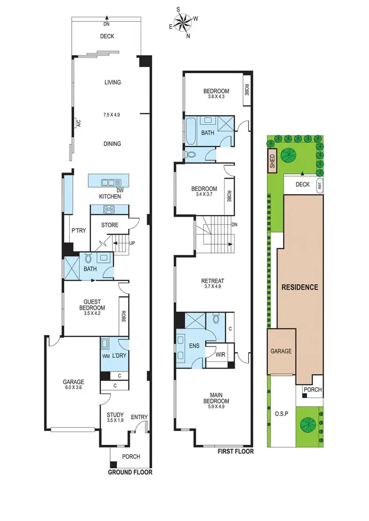 Floorplan of Homely townhouse listing, 22B Northam Road, Bentleigh East VIC 3165