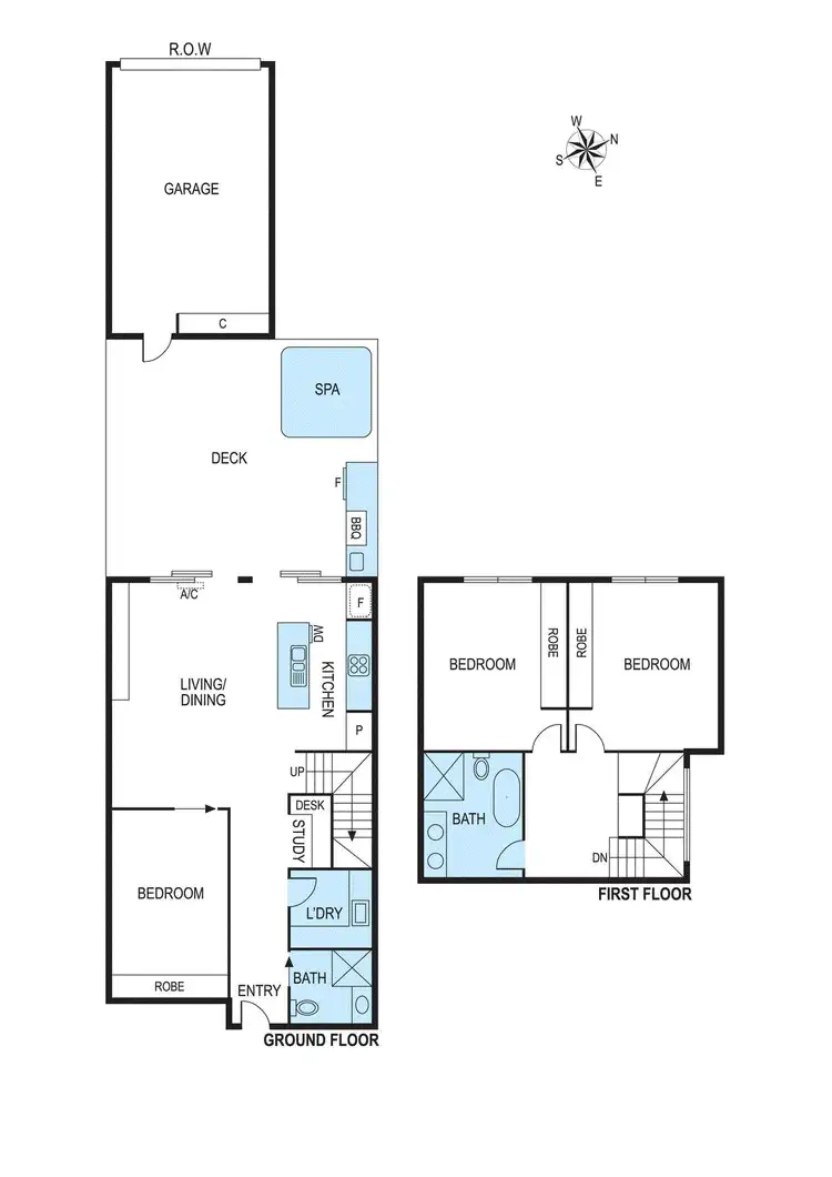 Floorplan of Homely townhouse listing, 2/75A Tucker Road, Bentleigh VIC 3204