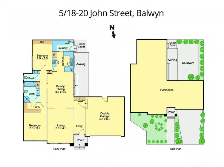 Floorplan of Homely townhouse listing, 5/18-20 John Street, Balwyn VIC 3103