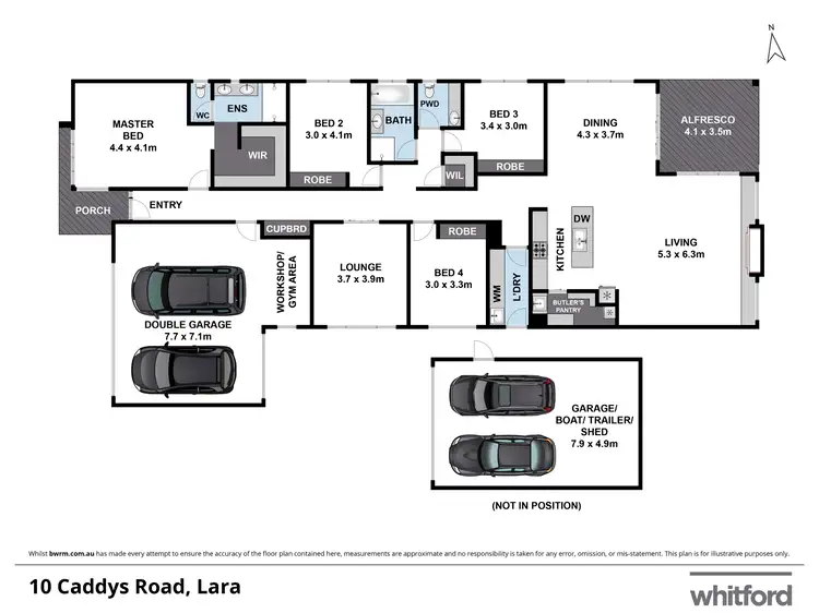 Floorplan of Homely house listing, 10 Caddys Road, Lara VIC 3212