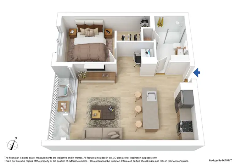 Floorplan of Homely apartment listing, 109/55 Jeffcott Street, West Melbourne VIC 3003