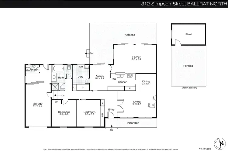 Floorplan of Homely house listing, 312 Simpson Street, Ballarat North VIC 3350