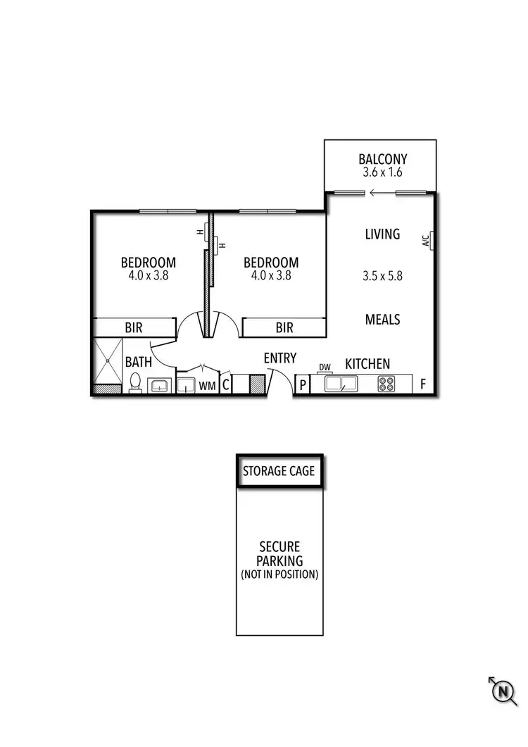 Floorplan of Homely apartment listing, 619/1 Lygon Street, Brunswick VIC 3056