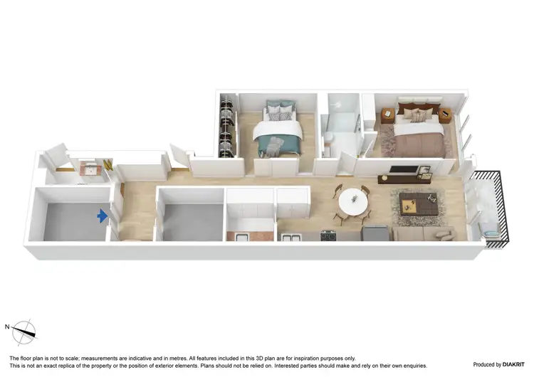 Floorplan of Homely apartment listing, 301/82 Flinders Street, Melbourne VIC 3000