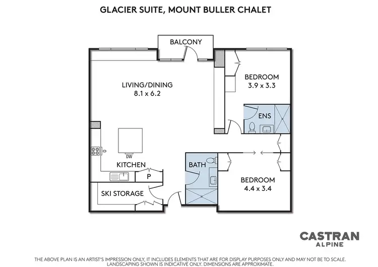 Floorplan of Homely apartment listing, 612/5 Summit Road "Glacier Suite", Mount Buller VIC 3723