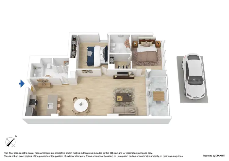 Floorplan of Homely apartment listing, 222/88 Kavanagh Street, Southbank VIC 3006