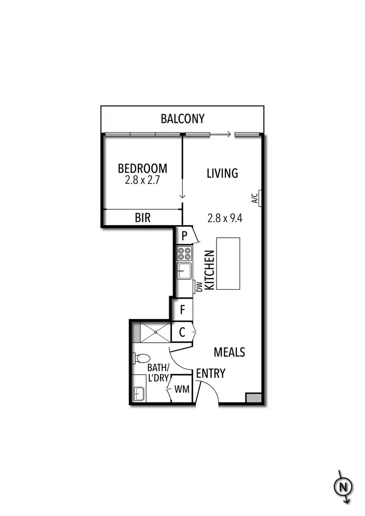 Floorplan of Homely apartment listing, 817/40 Hall Street, Moonee Ponds VIC 3039