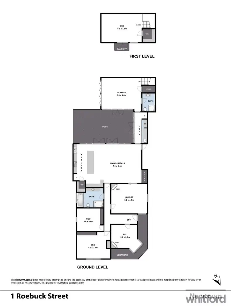 Floorplan of Homely house listing, 1 Roebuck Street, Newtown VIC 3220