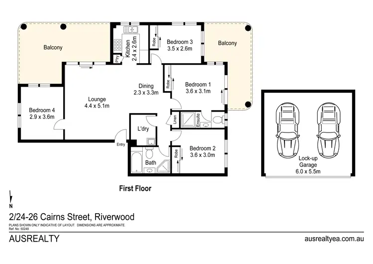 Floorplan of Homely apartment listing, 2/24-26 Cairns Street, Riverwood NSW 2210
