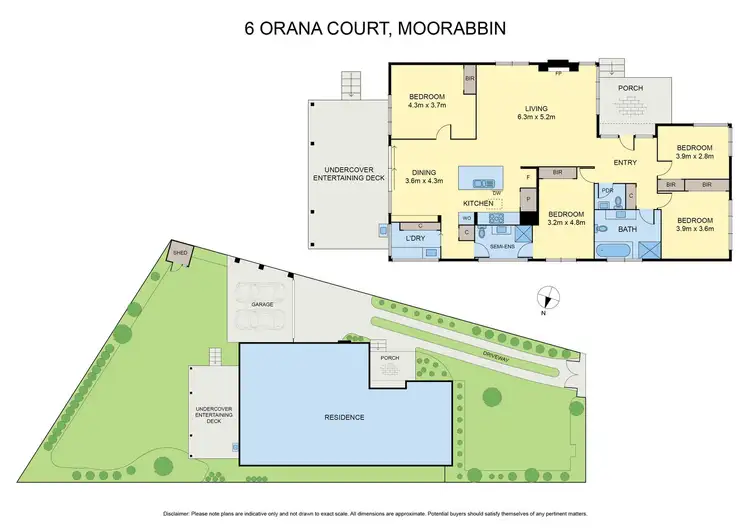 Floorplan of Homely house listing, 6 Orana Court, Moorabbin VIC 3189