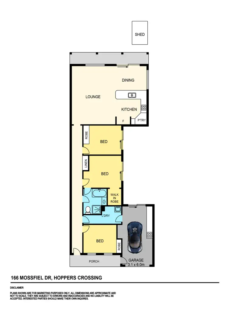 Floorplan of Homely unit listing, 1/ 66 Mossfiel Drive, Hoppers Crossing VIC 3029