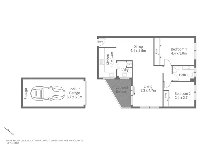 Floorplan of Homely unit listing, 2/54-56 Station Street, Mortdale NSW 2223
