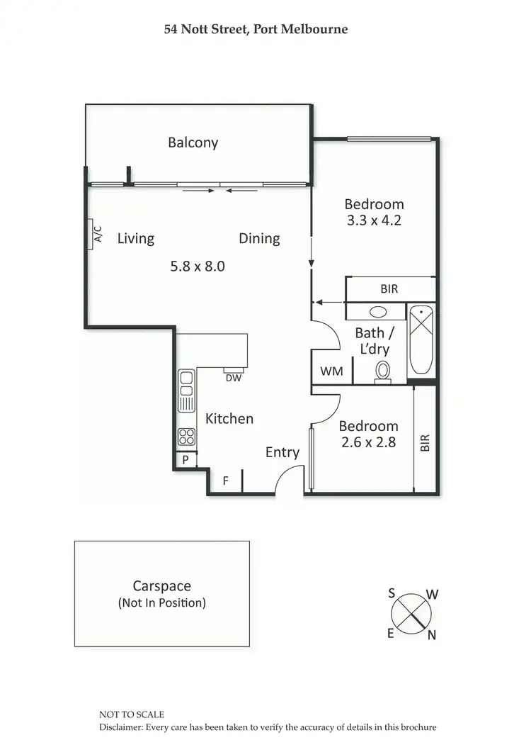 Floorplan of Homely apartment listing, 313/54 Nott Street, Port Melbourne VIC 3207