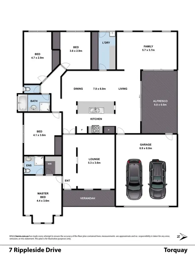 Floorplan of Homely house listing, 7 Rippleside Drive, Torquay VIC 3228