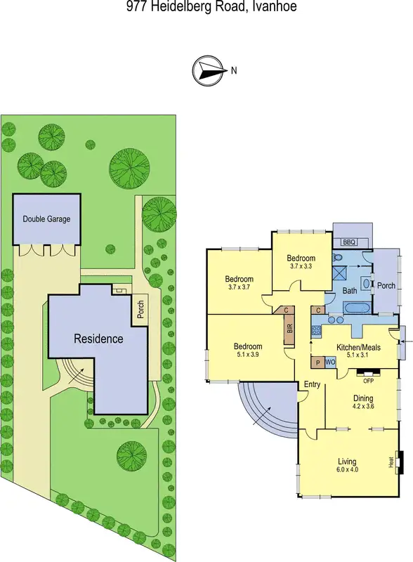 Floorplan of Homely house listing, 977 Heidelberg Road, Ivanhoe VIC 3079