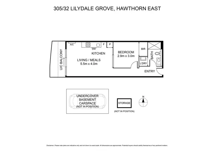 Floorplan of Homely apartment listing, 305/32 Lilydale Grove, Hawthorn East VIC 3123