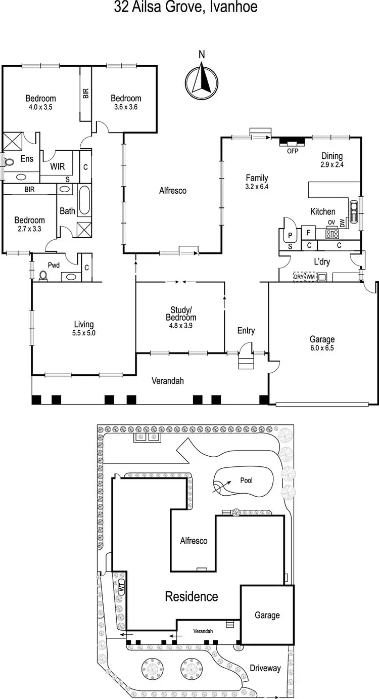 Floorplan of Homely house listing, 32 Ailsa Grove, Ivanhoe VIC 3079