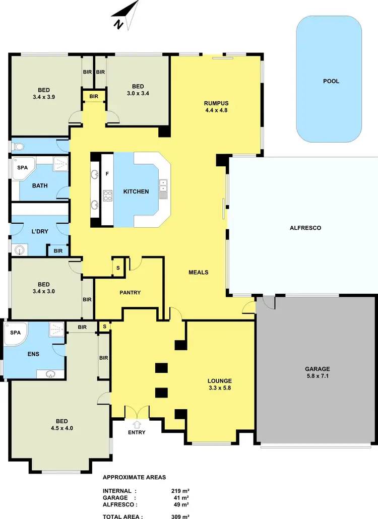 Floorplan of Homely house listing, 13 Naracoorte Drive, Caroline Springs VIC 3023