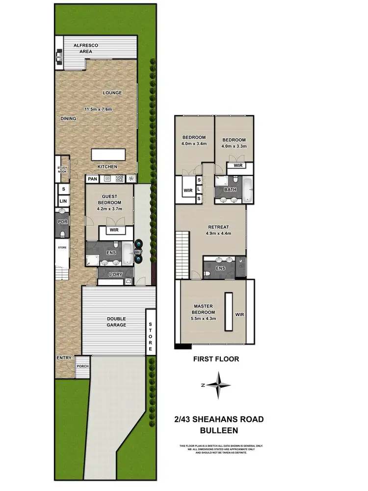 Floorplan of Homely townhouse listing, 2/43 Sheahans Road, Bulleen VIC 3105